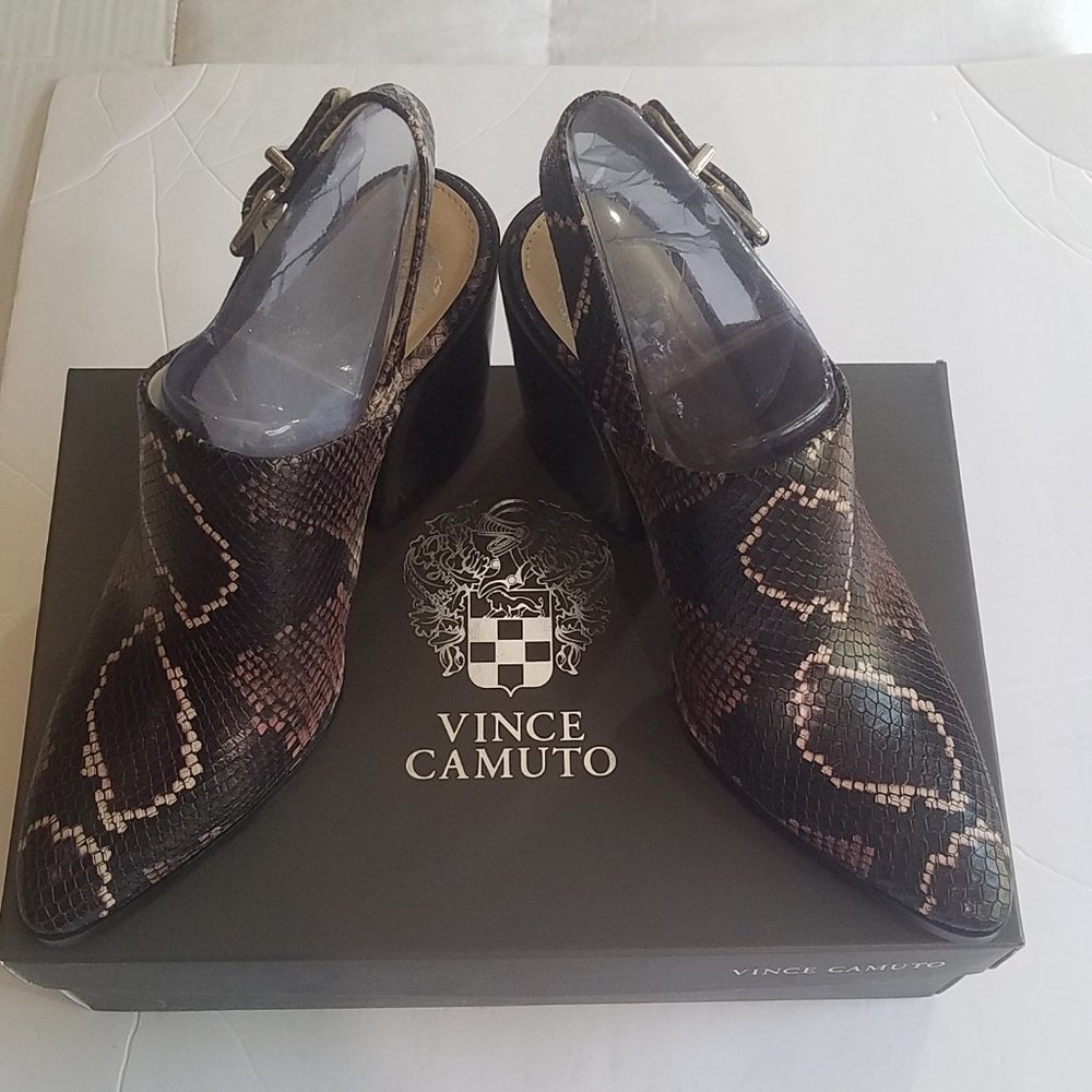 Vince Camuto Chemine Slingback Women's Shoes, Size 8M, New in Box, Gold Buckle